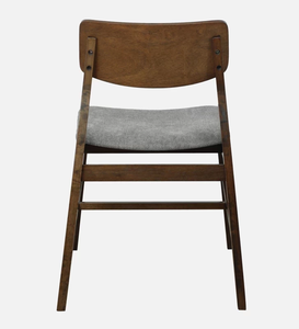 Juego de Comedor de Madera Maciza para 4 Personas en Acabado Nogal y Gris Claro con Construcción Duradera, Diseño Elegante y Asientos Cómodos - Product Image 3