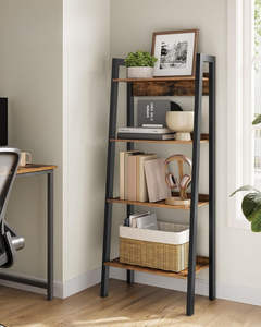 Estantería Escalonada Rústica <span class=keywords><strong>de</strong></span> Hierro Negro <span class=keywords><strong>de</strong></span> 4 Niveles <span class=keywords><strong>para</strong></span> Almacenamiento en el Hogar, Oficina, Dormitorio, Cocina o Sala <span class=keywords><strong>de</strong></span> Estar, Ideal <span class=keywords><strong>para</strong></span> Almacenar Macetas - Product Image 4