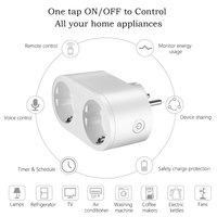 Enchufe inteligente EU Plug 16A WiFi Toma de corriente Red Enchufes eléctricos Smart Home Work con Alexa y Google Home