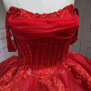 Lsmu145 Robes de Quinceañera Vertes, Robes de 15 Ans Rouges, Robes de Quinceañera Bleu Marine Jancember - Product Image 3