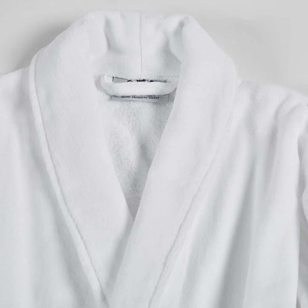 Tùy Chỉnh Thêu Logo Plush Terry Vải Áo Choàng Đầu Gối Chiều Dài Khăn Áo Choàng Tắm