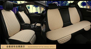 Housse de siège de voiture universelle en PU respirant de <span class=keywords><strong>luxe</strong></span> à motif diamant, protection intégrale pour l'intérieur de la voiture, 2 pièces - Product Image 4