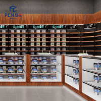 Ensemble d'équipements de luxe pour magasin de cigares : Humidor en cèdre espagnol, présentoir pour tabac et cigarettes