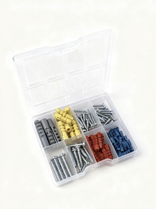 ชุดอุปกรณ์หลายชิ้นสำหรับการขยายตัวของสายรัดพลาสติกสำหรับยึดบอร์ดยิปซั่มสลักเกลียวขยายแบบสกรูด้วยตัวเองจำนวน114ชิ้น - Product Image 2