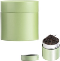 Boîtes en fer blanc personnalisables brillantes avec couvercle à vis scellé pour poudre de café, thé et matcha, format voyage 30-50g, vente en gros