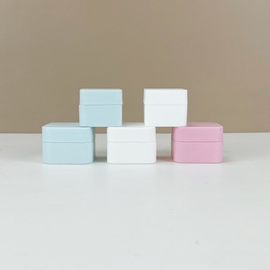 Hot Sale PP Nail Polish Gel <b>Plastic</b> <b>Jar</b> Black White Square 5g 10g 20g 30g 50g Silk Screen Cosmetics Eye Cream PP <b>Plastic</b> <b>Jar</b> - Product Image 4