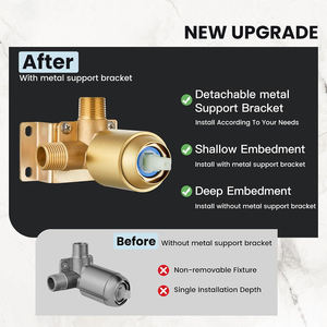 Cabezal <span class=keywords><strong>de</strong></span> Ducha Superior Multicolor <span class=keywords><strong>de</strong></span> 6 Pulgadas (Plateado/Negro/Dorado) con Interruptor <span class=keywords><strong>de</strong></span> Encendido/Apagado, Juego <span class=keywords><strong>de</strong></span> Ducha Superior con Efecto Lluvia - Product Image 5