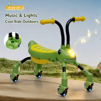 Voiture à pédales pour tout-petits avec animaux de dessin animé pour les enfants de 1 à 3 ans, avec lumières et musique, jouet pour bébé, jouet éducatif en plastique pour enfants