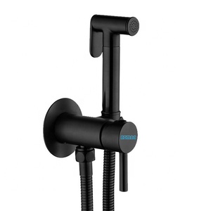 NZMAN <strong>Best</strong> Seller Matte Black Wall Mounted Shattaf <strong>Bidet</strong> Set, Hot and Cold Mixer Valve <strong>Spray</strong> Head, Muslim <strong>Bidet</strong> Shower Sprayer - Product Image 1