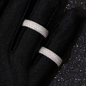 Anillo cubano de 4 filas al por mayor con diamantes de moissanita VVS, certificado GRA, pasa el probador de diamantes, chapado en oro, plata de ley 925, estilo hip hop. - Product Image 6