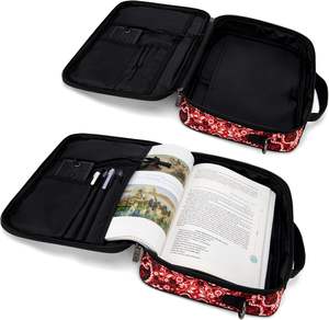 Muestra gratuita: Funda para Biblia de dos compartimentos para mujer, estuche grande para Biblia con correa para el hombro y asas, bolsa para transportar la Biblia - Product Image 4