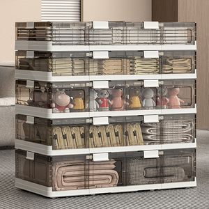 Pliable plat en plastique sous-lit boîte de <span class=keywords><strong>rangement</strong></span> ménage lit fin vêtements couette anti-poussière organisateur multifonctionnel stockage - Product Image 4
