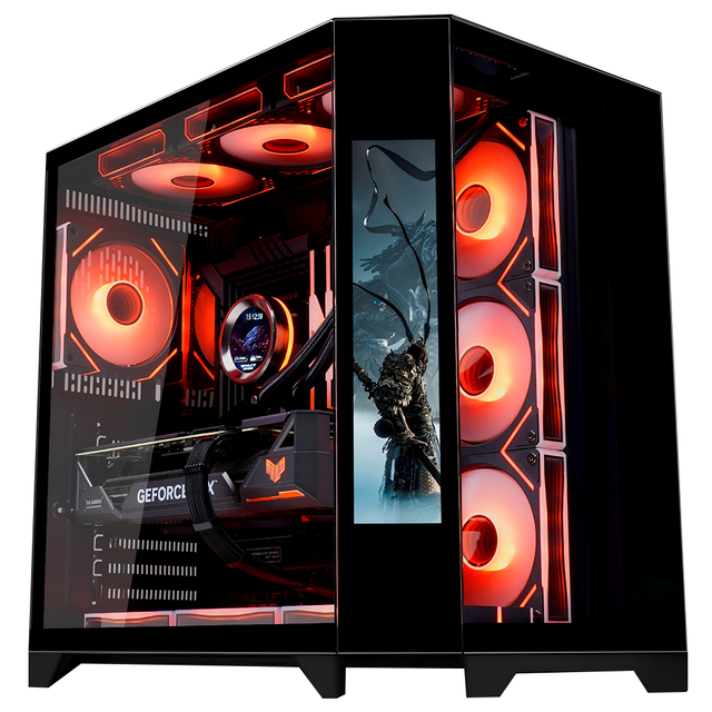 AntarcChill ATX Full Tower Metal Gaming PC Case with HD Screen and Side Panel Window-Precision OEM Design Stock Available