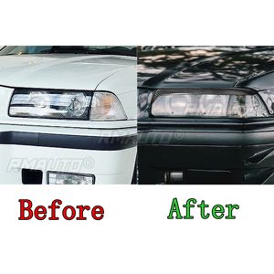 ฝาครอบตกแต่งไฟหน้ารถยนต์คาร์บอนไฟเบอร์ 1 คู่ สำหรับ BMW E36 ปี 1992 1993 1994 1995 1996 1997 1998 อุปกรณ์ตกแต่งรถยนต์ - Product Image 4