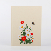 Carnet personnalisé brodé, logo brodé, journaux brodés, journal brodé avec motif floral