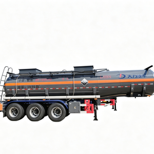 Semi-remorque citerne à huile en acier de haute qualité à trois essieux 40/45/50CBM, résistante à la corrosion, pour le transport de liquides. - Product Image 1