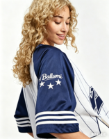 T-shirt de baseball unisexe surdimensionné, motif rayé rétro, style Y2K Harajuku Streetwear, respirant, anti-humidité, manches courtes, personnalisable