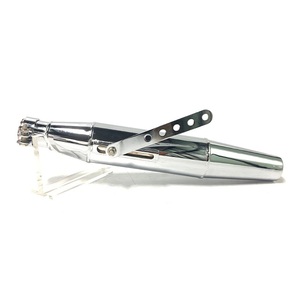 Silencieux droit d'échappement de moto modifié à l'ancienne Nouveau silencieux en acier lisse avec silencieux d'échappement modifié - Product Image 5