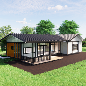 บ้านพักตากอากาศทรงสามเหลี่ยมสไตล์วินเทจสำหรับครอบครัว บ้านคอนเทนเนอร์ขนาดใหญ่สำหรับพักผ่อนช่วงฤดูร้อน บ้านสำเร็จรูป - Product Image 3