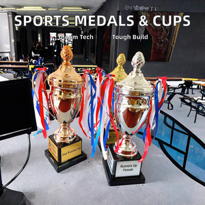 在庫あり カスタムデザイン メタル製 スポーツ＆仏教トロフィー賞 サッカー バスケットボール ボディビルディングイベント用-磨き仕上げ - Product Image 2