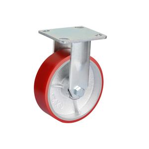 Venda quente <span class=keywords><strong>5</strong></span> Polegada Vermelho Heavy Duty Giratória PU Roda Caster com Placa Superior De Liga De Zinco - Product Image 3