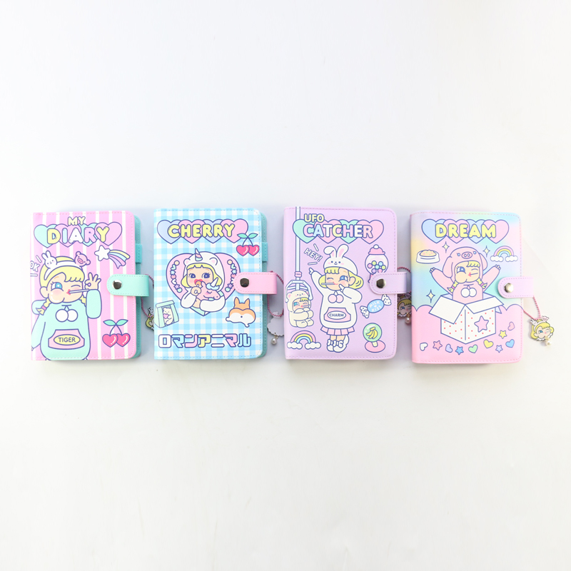 Kawaii Korea Leather A6 6 Ring Binder Planner & Notebook Oem