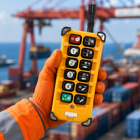 Télécommande radio industrielle étanche F23-A++ améliorée à 10 boutons et double vitesse pour grue de construction