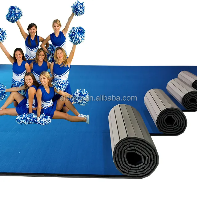 AIDONG cheap cheerleading rolled up rhythmic gymnastics mats exercise wushu carpet foam roll mat