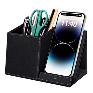 All'ingrosso del caricatore del <span class=keywords><strong>telefono</strong></span> <span class=keywords><strong>penna</strong></span> tazza portapenne con il tipo C e porte Usb per l'ufficio Wireless supporto del caricatore - Product Image 1