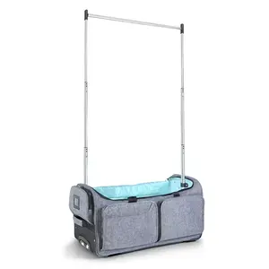Sacola de bagagem com suporte para roupas com logotipo personalizado de 28 polegadas, sacola fitness para ioga em tecido oxford à prova d'água com sapatos molhados