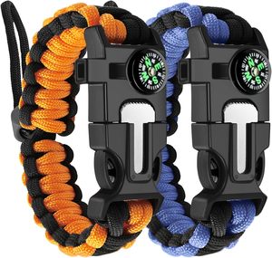 Multitool OEM dây Survival Vòng đeo tay với Flint lửa khởi tiếng còi la bàn khóa Kit cho cắm trại - Product Image 5