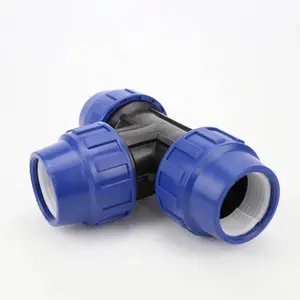 China Supplier Free Samples Hydraulic Equal PP Compression Fitting Tee