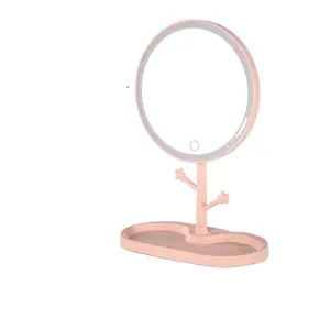 Portable LED lumière maquillage miroirs cosmétique en forme d'arbre miroir avec lumière led pour maquillage bureau HD maquillage miroir