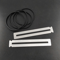 Protecteur de frettes de guitare en acier inoxydable, 2 pièces, tapis de protection de manche avec bandes en caoutchouc pour outil de réparation et de remplacement des frettes