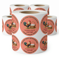 Autocollants personnalisés en vinyle imperméable avec logo, découpés à la forme, pour sceller les boîtes cadeaux, adhésifs pour œufs de poulet et de caille frais de la ferme