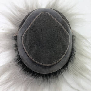 Popular 1B ombre Silver 8x10 Hair Piece Tupés sistema Swiss Lace MONO Poly Men Hair Tupé prótesis <span class=keywords><strong>de</strong></span> cabello duradero unidad stock - Product Image 5