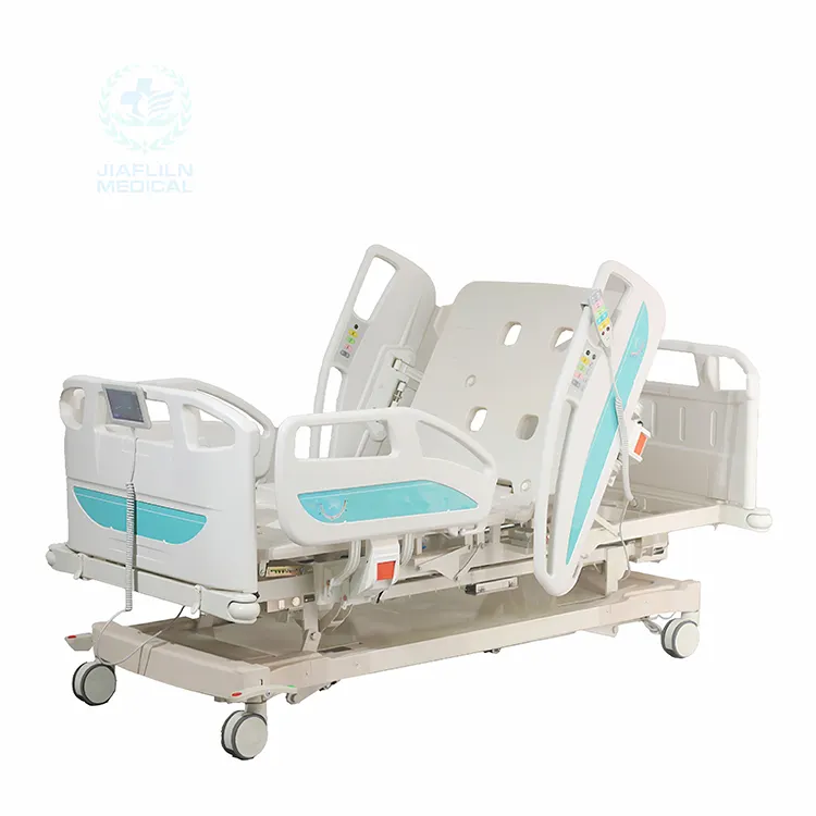 Açı göstergesi ile hastane ekipmanları 5 fonksiyon ICU elektrikli hastane yatağı