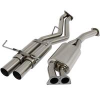 Système d'échappement sport en acier inoxydable double 3,5 pouces pour Nissan 240SX S14 Silvia 95-98, kit silencieux de performance, vente en gros