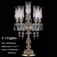Lampe de table LED en cristal K9 de luxe moderne, lampe de bureau européenne pour villa, hôtel, hall, chambre, restaurant, décoration intérieure, éclairage de chevet