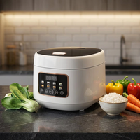 Cuiseur à riz intelligent multifonction 3L avec écran LED, tasse doseuse, contrôle numérique du minuterie, en acier inoxydable, fonction faible teneur en sucre, idéal pour les hôtels
