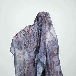 90*200 Luxury Purple <b>Modal</b> Cotton Viscose Water Print <b>Hijab</b> Double Needle Malay Ethnic Muslim Islamic Printed <b>Modal</b> <b>Hijab</b> - Product Image 5