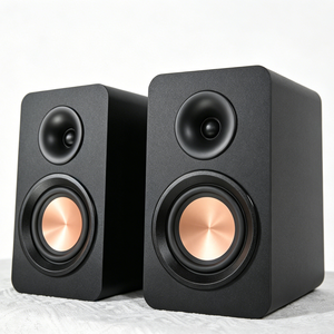Haut-parleur passif de bibliothèque 5,25'' avec woofer en aluminium couleur cuivre et tweeter en soie, <span class=keywords><strong>crossover</strong></span> audio bidirectionnel pour home cinéma et utilisation informatique - Product Image 1