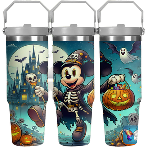 Vasos de sublimación UV de doble puntada de pared de 30oz de almacén de EE. UU. Vasos de acero inoxidable de Anime con tapa y pajitas - Product Image 6