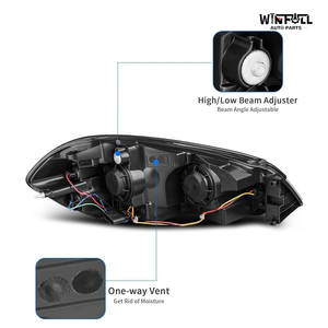 Ensemble de phares 12V 55W Neuf 2006-2016 Chevy Impala & Monte Carlo Boîtier chromé Réflecteur ambre Lentille transparente - Product Image 5