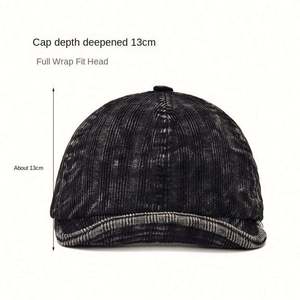 Casquette de baseball vintage japonaise à bord souple en velours côtelé délavé pour hommes et femmes, style urbain et tendance, idéale pour le skate en extérieur en automne - Product Image 2