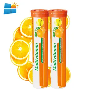 OEM/ODM/OBM Multivitamine Vitamin C-Hochdrucktabletten immun-biologisch orange Multivitamin-Hochdrucktabletten mit Mineralien