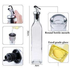 Dispensador de Aceite de Oliva para Cocina, 500 ml, Vinagrera, Jarra, Decantador de Vidrio, Recipiente para Cocinar, Botella Dispensadora de Aceite con Vertedores - Product Image 6