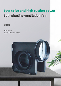 Ventilateur de gaine silencieux anti-refoulement AC 8 pouces à pales en acier, moteur CC sans balais 220V pour ventilation intérieure OEM/ODM - Product Image 2