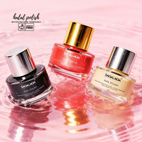 Vernis à ongles respirant SAGALAGA en flacon de verre de luxe 15 ml, vernis à ongles perméable à l'eau à séchage rapide pour enfants, salon de beauté, vente en gros