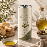 Elegante Recipiente Metálico Minimalista para Almacenamiento, con Logotipo Personalizado, para Aceite de Oliva, Aceite de Cocina y Alimentos Líquidos, Botella de Aluminio